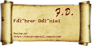 Führer Dániel névjegykártya